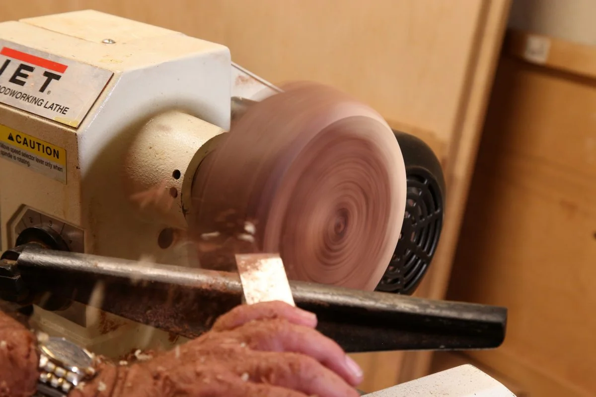 Turning Wood in Action