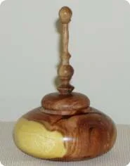 Wood turned inial box